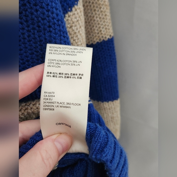 Free People Womens Cassidy Sweater Size S Oversized Off the Shoulder Preppy Bow - Picture 8 of 8